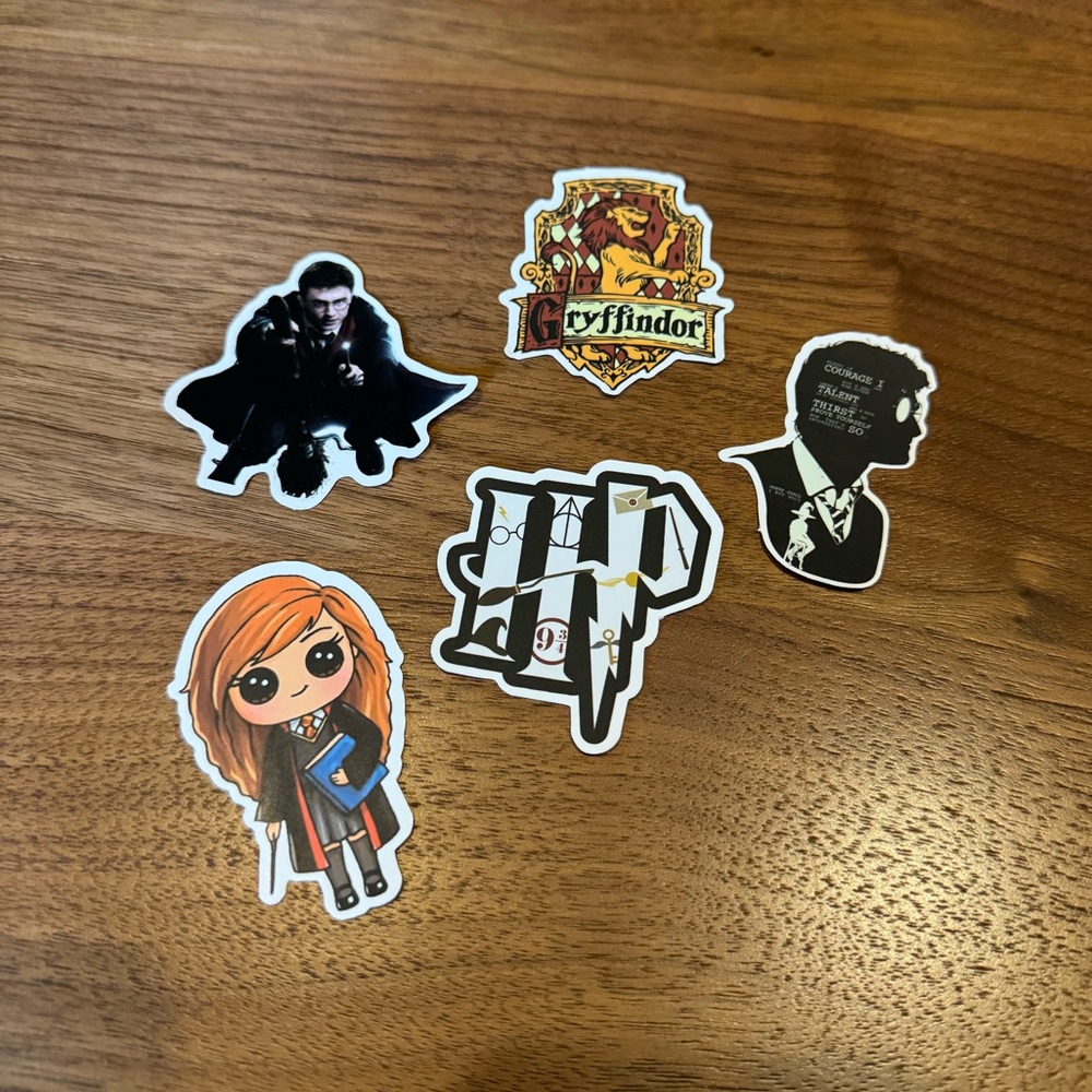 Harry Potter Hermione Gryffindor Vinyl Diecut Stickers Neutral Pack of 5 New